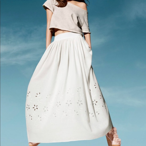 H&M Dresses & Skirts - H&M Conscious Collection white cotton maxi skirt